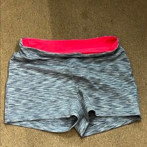 RBX Women's Gray and Pink Athletic Shorts